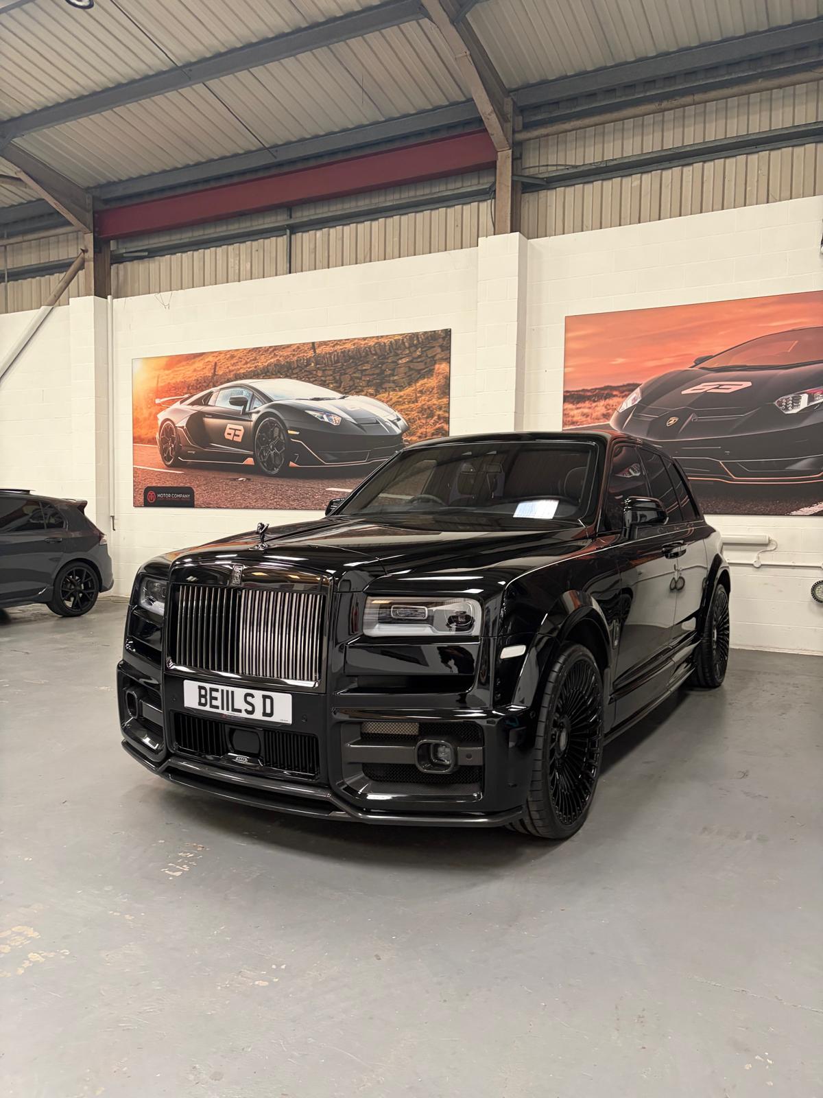 Black Rolls-Royce Cullinan Black Badge, luxury chauffeur vehicle